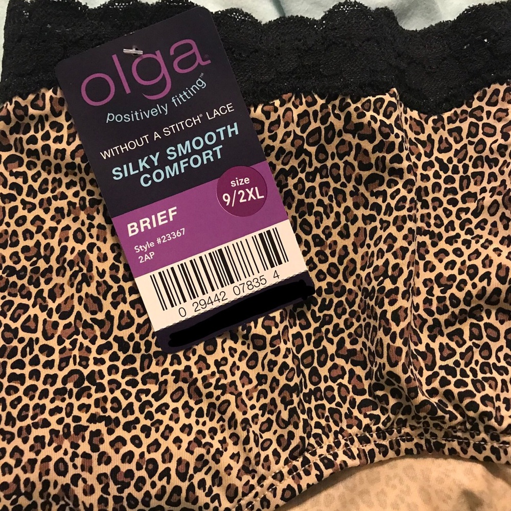 Olga Leopard/Black lace panty BRAND NEW!